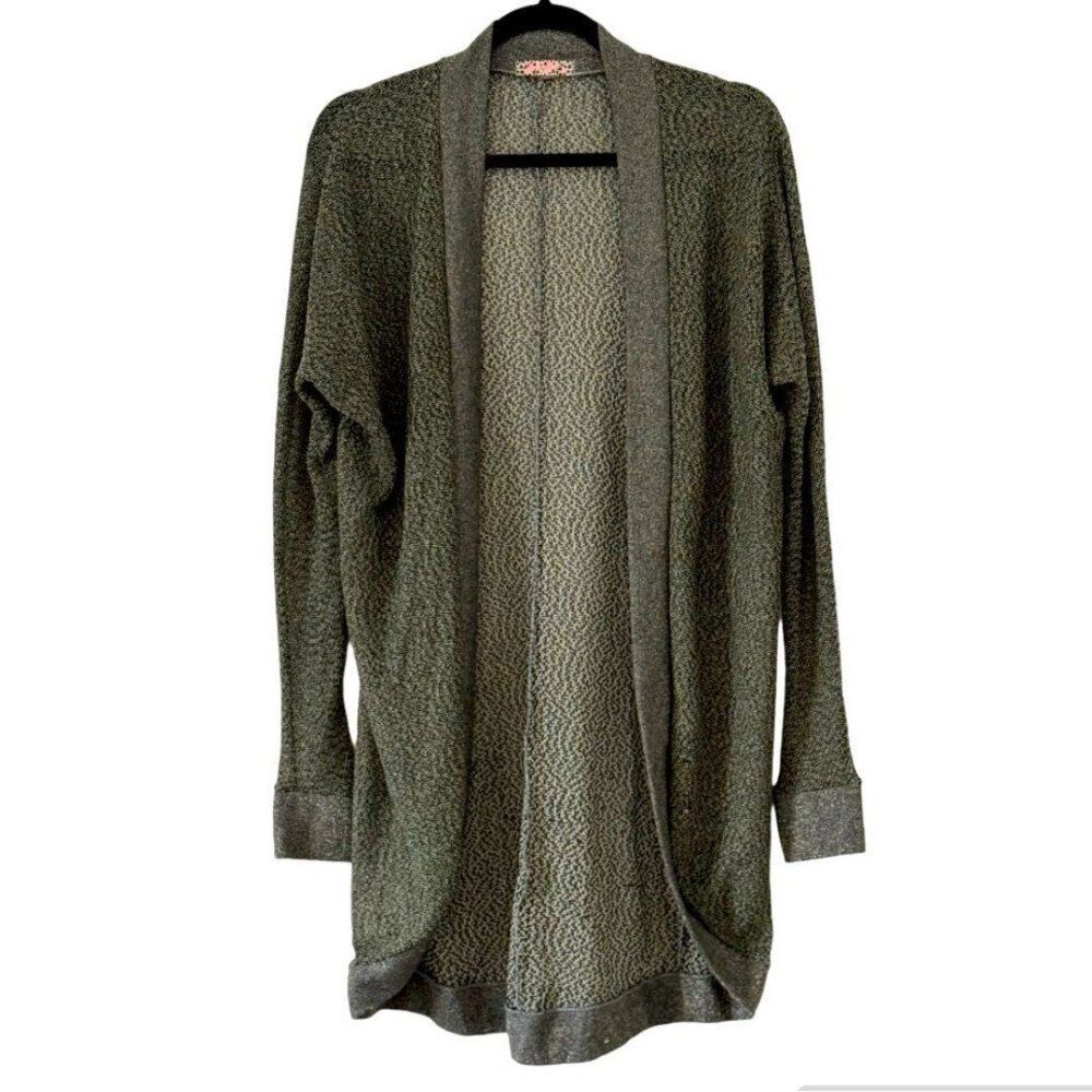 Zinzi Long Dark Green Cardigan Size Small